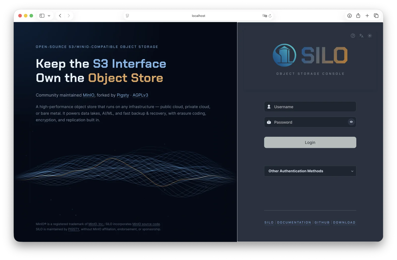 Silo console login