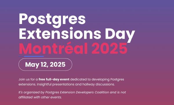 Postgres Extension Day - See You There!
